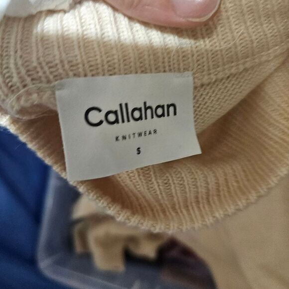 Callahan by Anthropologie Beige Knit Sweater Size Small - Picture 3 of 6